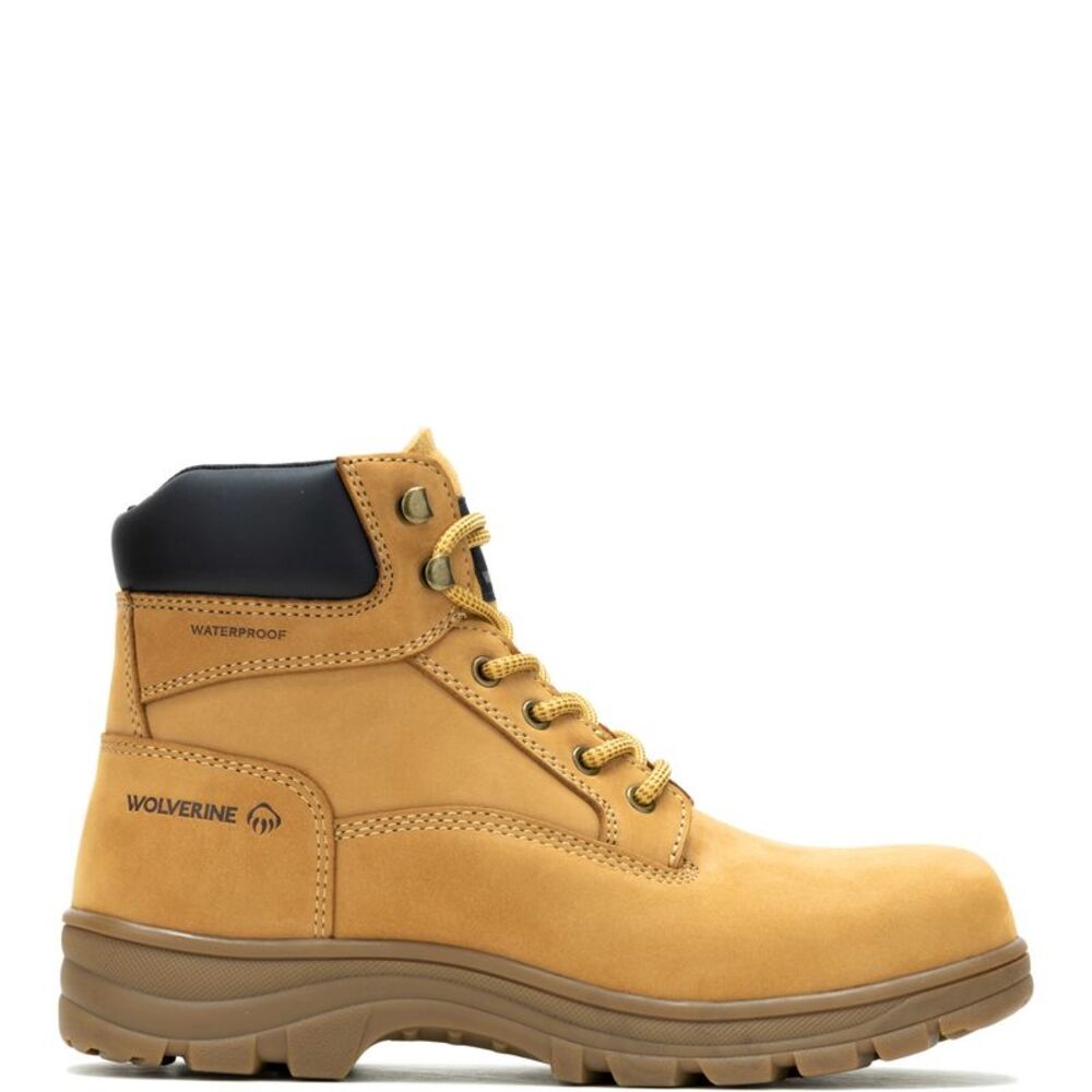 Wolverine Mens Carlsbad Waterproof 6" Brown Boots (NWT)